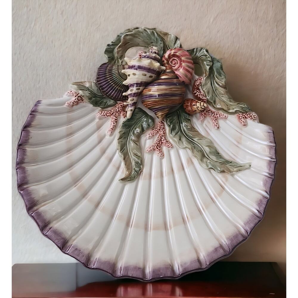 *
Fitz and Floyd Oceana Collection Canape or Hanging Decorative Vintage EUC - Picture 2 of 7